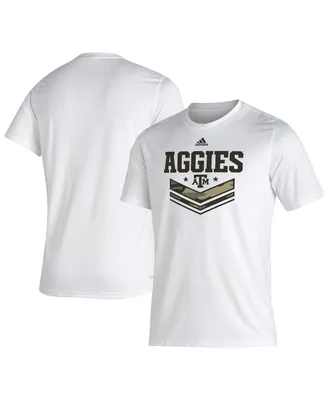 Men's adidas White Texas A&M Aggies Military-Inspired Appreciation Creator T-shirt