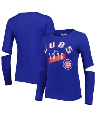 Women's Touch Royal Chicago Cubs Formation Long Sleeve T-shirt