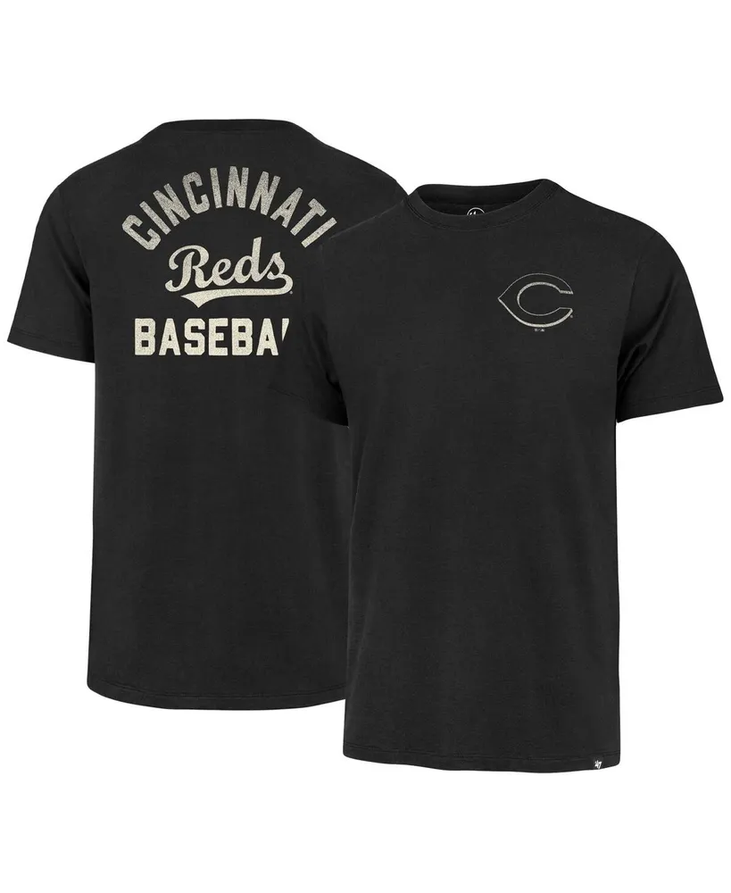 Men's '47 Brand Black Cincinnati Reds Turn Back Franklin T-shirt