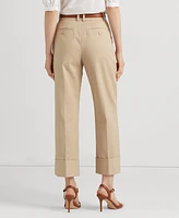 Lauren Ralph Lauren Double-Faced Stretch Cotton Ankle Pants