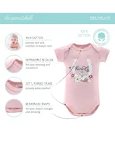 The Peanutshell Baby Girls Newborn Layette Gift Set for Baby Girls, Blue Pink Prairie Floral, 16 Essential Pieces