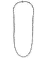 Diamond 24" Double Row Necklace (1 ct. t.w.) in Sterling Silver