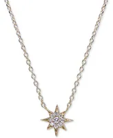 Anzie Diamond Cluster North Star Pendant Necklace (1/20 ct. t.w.) in 14k Gold, 16" + 1" extender