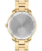 Movado Women's Bold Verso Swiss Quartz Ionic Plated Gold-Tone Steel Watch 38mm - Gold