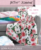 Betsey Johnson Bouquet Day Ultra Soft Plush Blanket