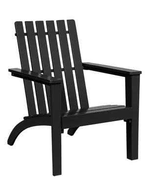 Patio Adirondack Chair Acacia Wood Lounge Armrest Garden Deck