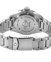 GV2 by Gevril Men's Liguria Swiss Automatic Silver-Tone Stainless Steel Watch 42mm