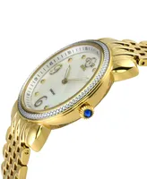 GV2 by Gevril Women's Ravenna Swiss Quartz Gold-Tone Stainless Steel Watch 37mm