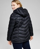 Charter Club Plus Packable Hooded Puffer Coat, Created for Macy's