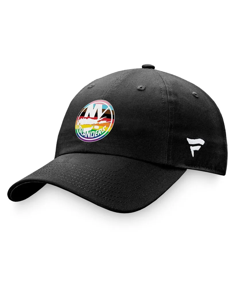 Men's Fanatics Black New York Islanders Team Logo Pride Adjustable Hat