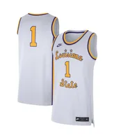 Men's Nike #1 White Lsu Tigers Replica Basketball Jersey