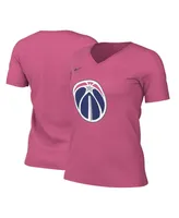 Women's Nike Pink Washington Wizards 2022/23 City Edition Essential V-Neck T-shirt