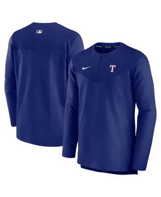 Men's Nike Royal Texas Rangers Authentic Collection Game Time Performance Half-Zip Top