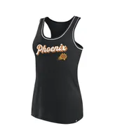 Women's Fanatics Black Phoenix Suns Wordmark Logo Racerback Tank Top