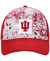 Men's Colosseum Gray, Crimson Indiana Hoosiers Love Fern Trucker Snapback Hat