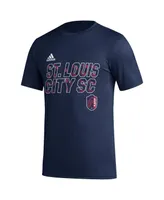 Men's adidas Navy St. Louis City Sc Team Jersey Hook Aeroready T-shirt