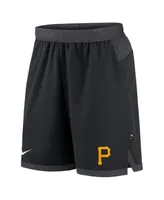 Men's Nike Black Pittsburgh Pirates Authentic Collection Flex Vent Performance Shorts