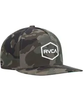 Big Boys Rvca Camo Commonwealth Snapback Hat
