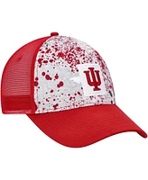 Men's Colosseum Gray, Crimson Indiana Hoosiers Love Fern Trucker Snapback Hat