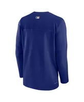 Men's Nike Royal Texas Rangers Authentic Collection Game Time Performance Half-Zip Top