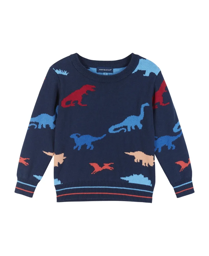 Andy & Evan Little Boys Toddler/Child Dino Graphic Sweater