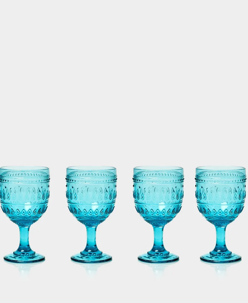 Euro Ceramica Fez Wine Glasses, Set of 4