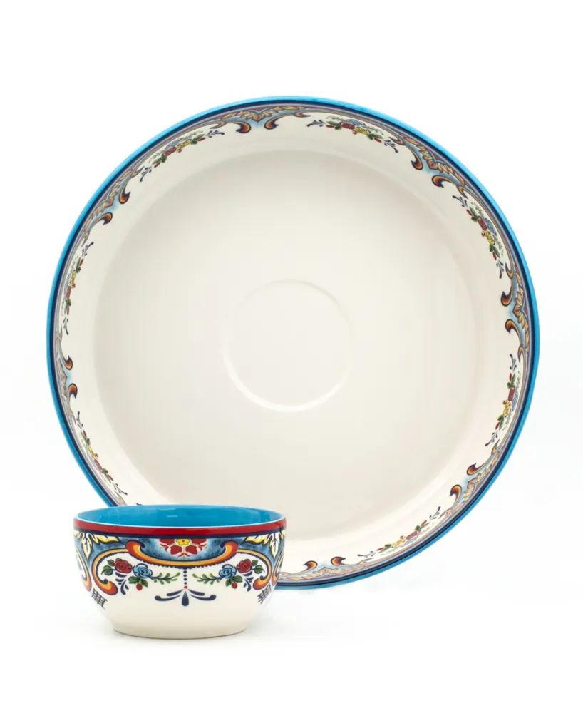 Euro Ceramica Zanzibar Chip & Dip Bowl