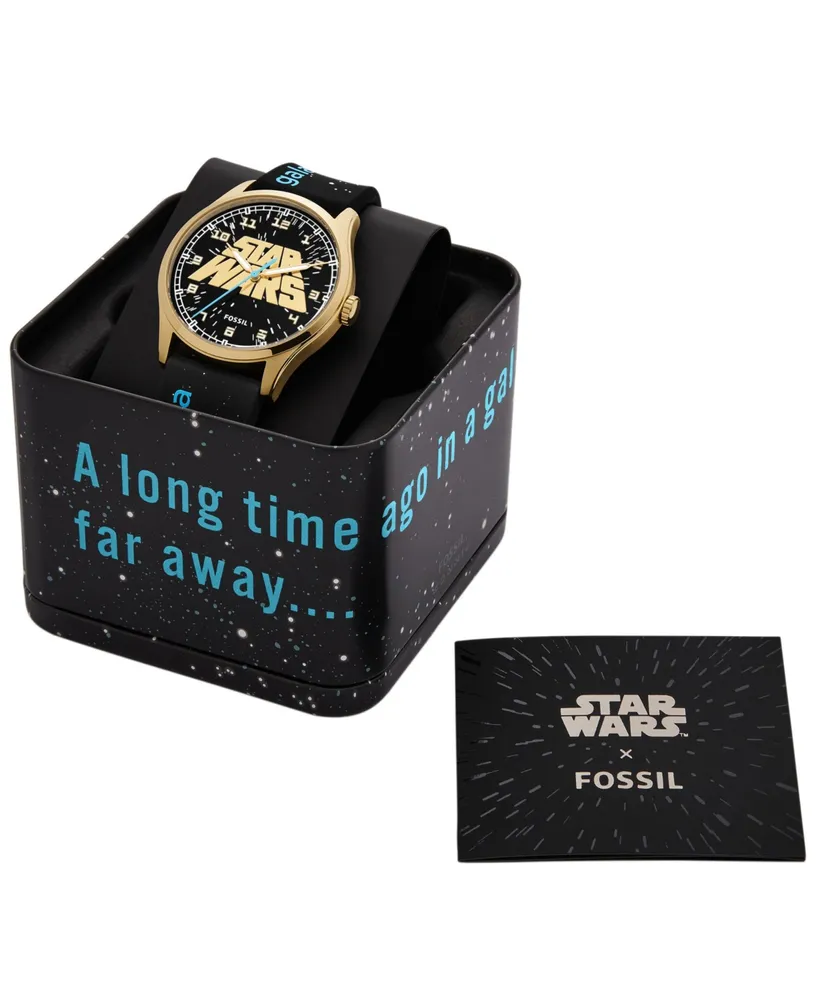 Fossil Unisex Special Edition Star Wars Three-Hand Black Silicone Watch, 42mm