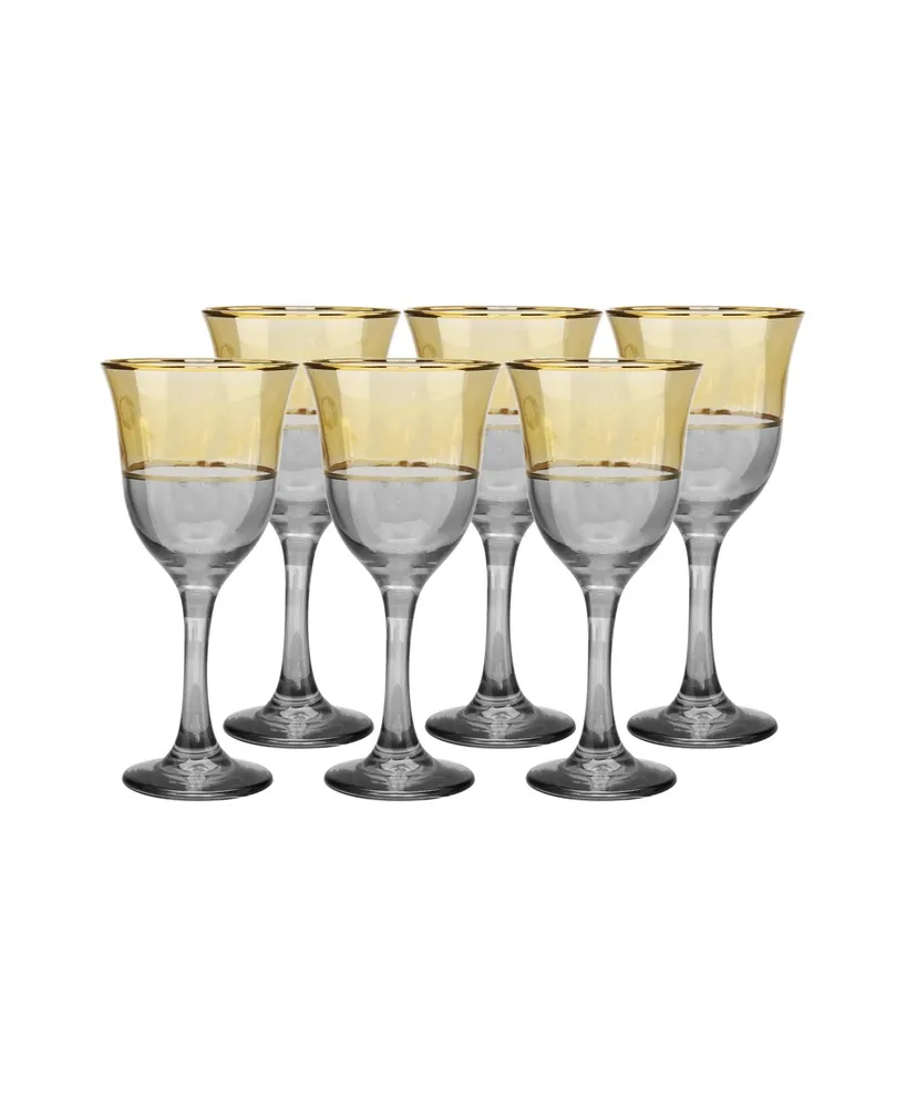Gold Water Glasses, Set of 6