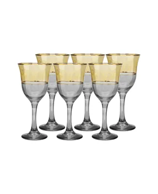 Gold Water Glasses, Set of 6