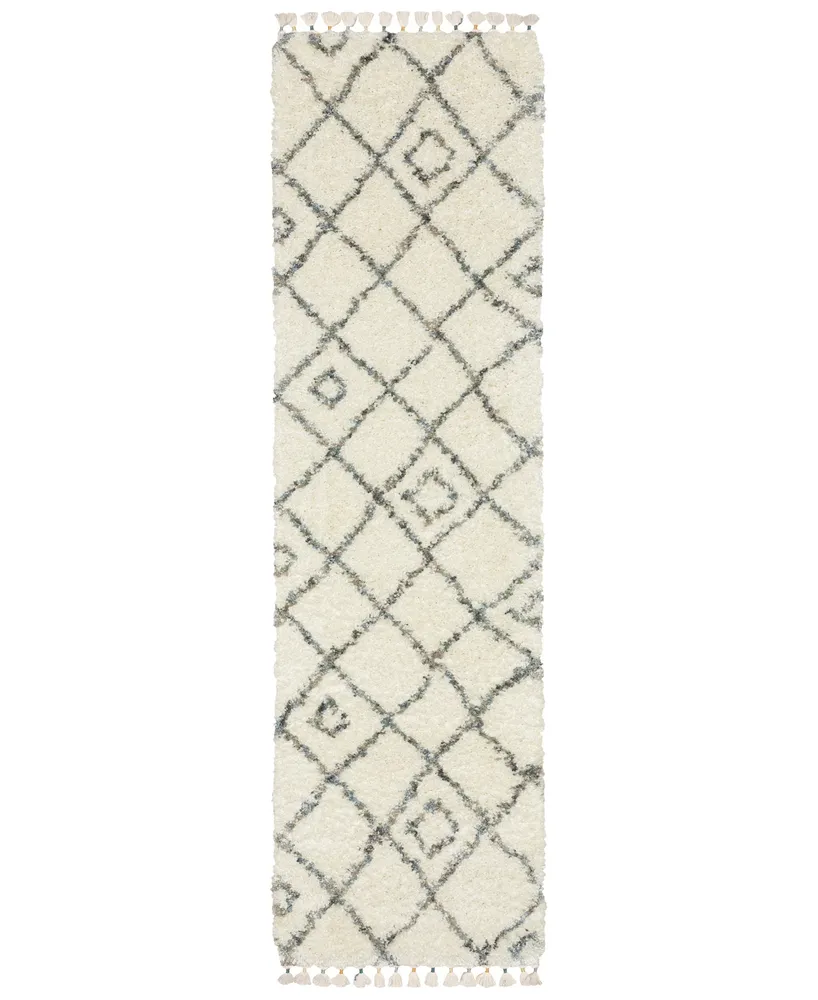 Jhb Design Vertical Shag VLS03A 2'3" x 7'6" Runner Area Rug