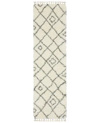 Jhb Design Vertical Shag VLS03A 2'3" x 7'6" Runner Area Rug