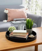 Black Round Tray