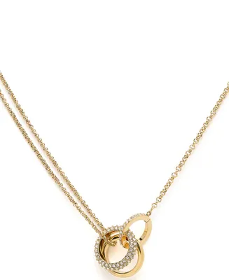 Olivia Burton 18K Gold-Plated Crystal Interlink Necklace