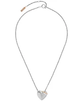 Olivia Burton Silver-Tone Knot Heart Necklace - Silver