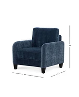 Everly Blue Velvet Chair