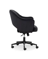 Sawyer Black Faux Velvet Task Chair