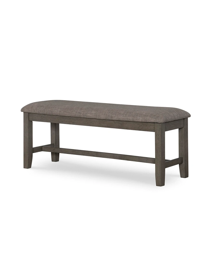 Allston Park Gray Farmhouse Bench