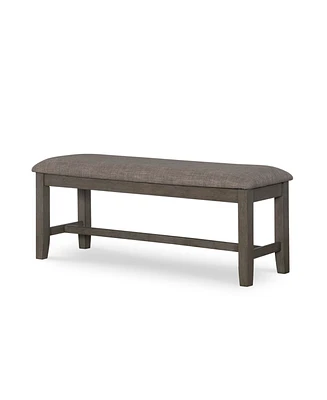 Allston Park Gray Farmhouse Bench