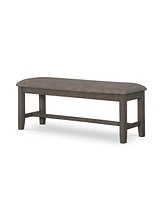 Allston Park Gray Farmhouse Bench