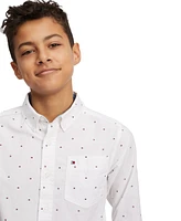 Tommy Hilfiger Toddler and Little Boys Logo Dot Print Button-Down Shirt