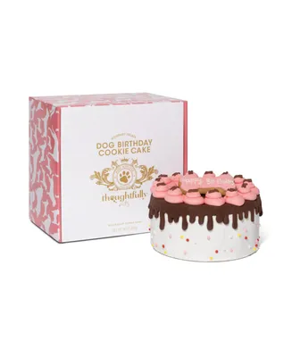 Thoughtfully Pets, Girl Dog Birthday Cookie Cake, Ginger Flavored, Pink 6" Round - Assorted Pre