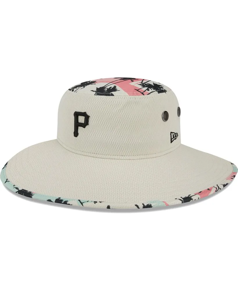 Men's New Era Natural Pittsburgh Pirates Retro Beachin' Bucket Hat