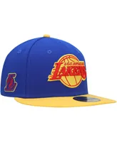 Men's New Era Blue Los Angeles Lakers Side Patch 59FIFTY Fitted Hat