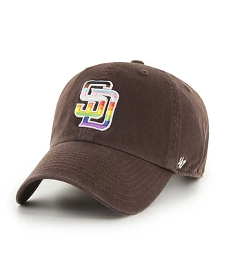 Men's '47 Brand Brown San Diego Padres Team Pride Clean Up Adjustable Hat