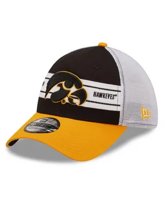 Men's New Era Black, Gold Iowa Hawkeyes Banded 39THIRTY Flex Hat