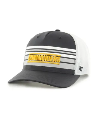 Men's '47 Brand Black, White Washington Commanders Altitude Mvp Trucker Snapback Hat