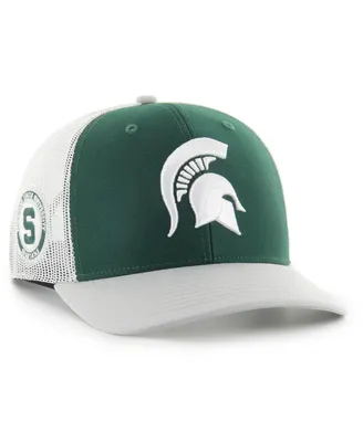 Men's '47 Brand Green Michigan State Spartans Side Note Trucker Snapback Hat