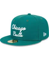 Men's New Era Augusta Green Chicago Bulls Script 59Fifty Fitted Hat