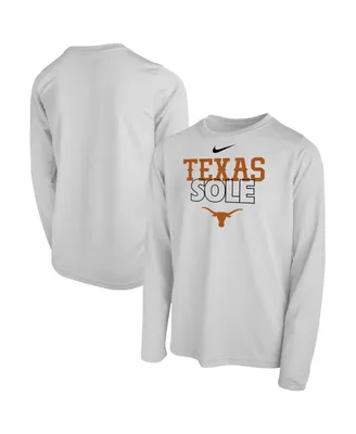 Big Boys and Girls Nike White Texas Longhorns 2023 On Court Sole Bench T-shirt